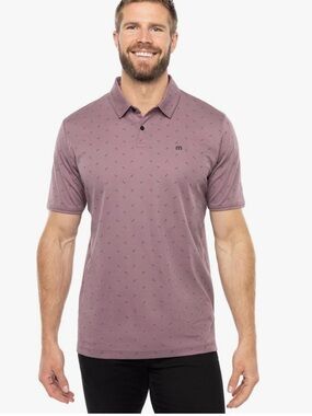 Travis Mathew Mauve Microprint Performance Polo